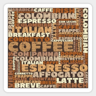 Coffee | Word Cloud Sticker